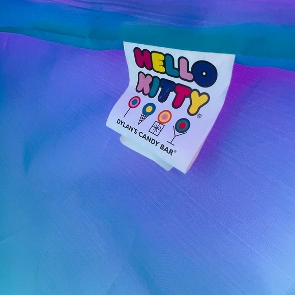 HELLO KITTY DYLAN’S CANDY BAR NY BRIGHT PINK AND YELLOW ZIPPERED TOTE - Picture 6 of 16